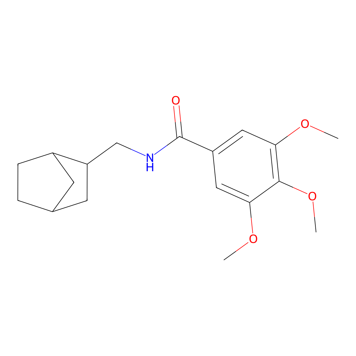N-(Bicyclo[2.2.1]hept-2-ylmethyl)-3,4,5-trimethoxybenzamide molecular structure, CAS 1217698-70-8
