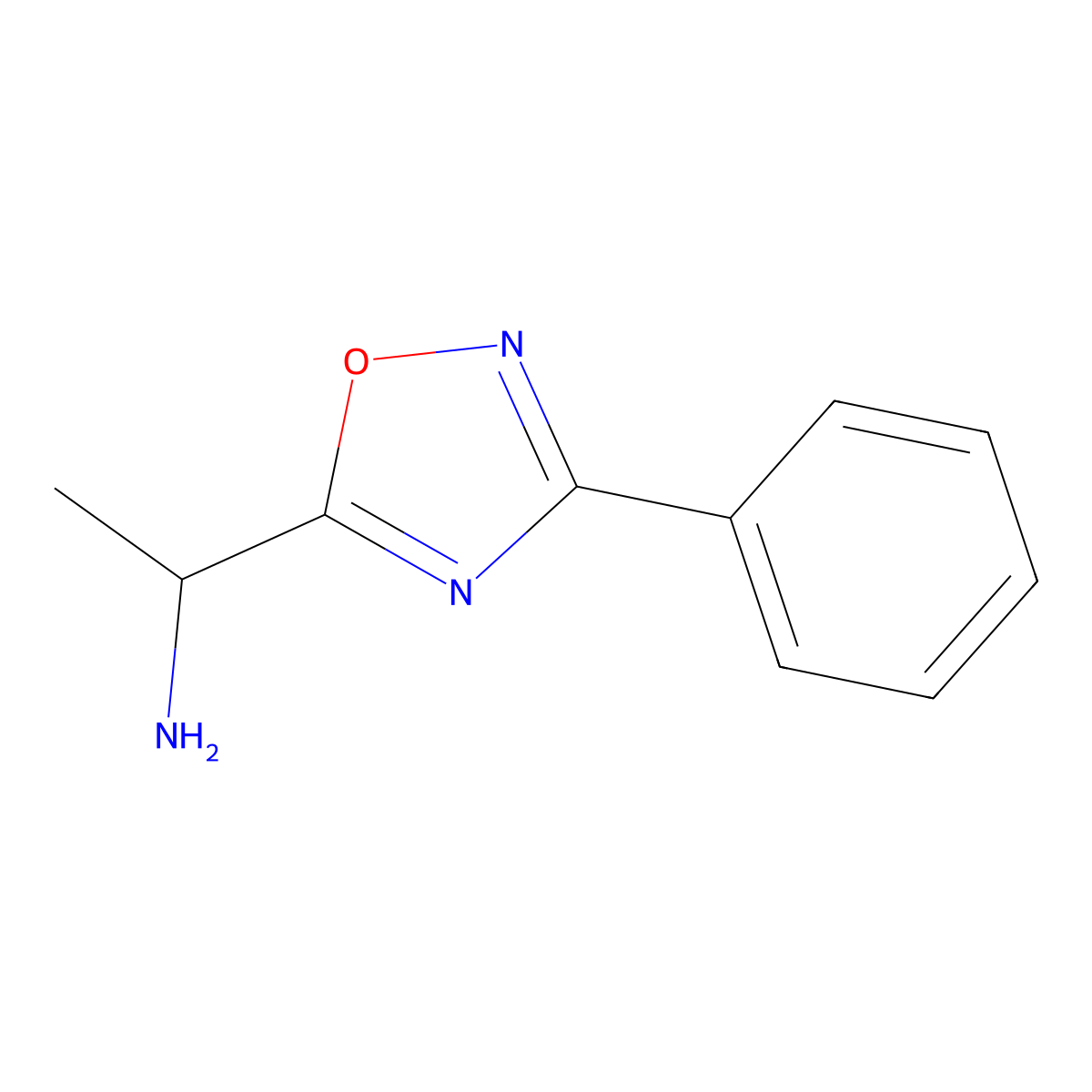 (1S)-1-(3-phenyl-1,2,4-oxadiazol-5-yl)ethan-1-amine molecular structure, CAS 1217698-99-1