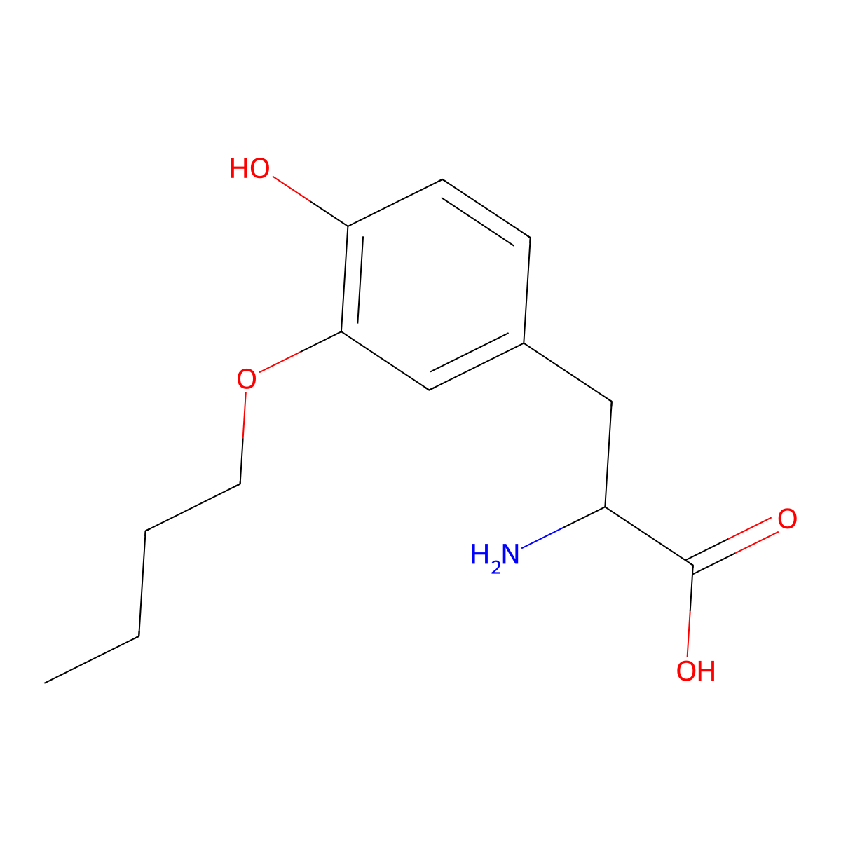 Levodopa 4-hydroxybutyl ester molecular structure, CAS 121770-19-2