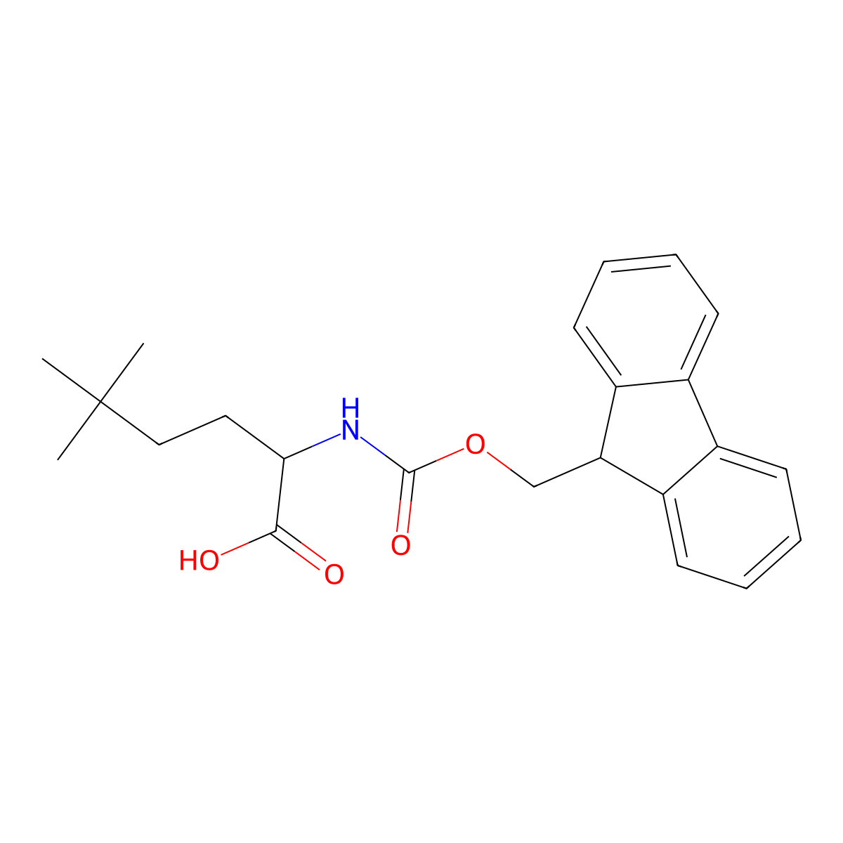 n-Fmoc-5,5-dimethyl-l-norleucine molecular structure, CAS 1217704-60-3