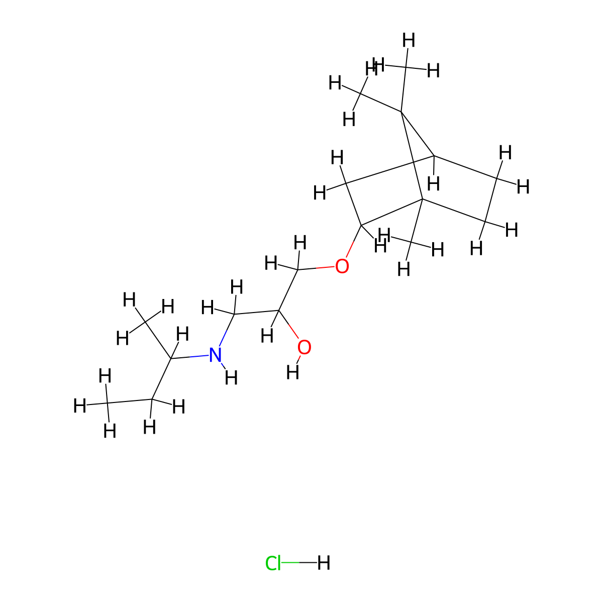 1-[(Butan-2-yl)amino]-3-({1,7,7-trimethylbicyclo[2.2.1]heptan-2-yl}oxy)propan-2-ol hydrochloride molecular structure, CAS 1217706-88-1