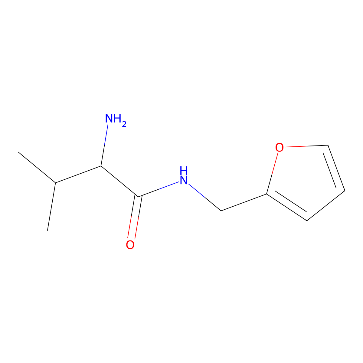 (S)-2-Amino-N-furan-2-ylmethyl-3-methyl-butyramide molecular structure, CAS 1217713-22-8