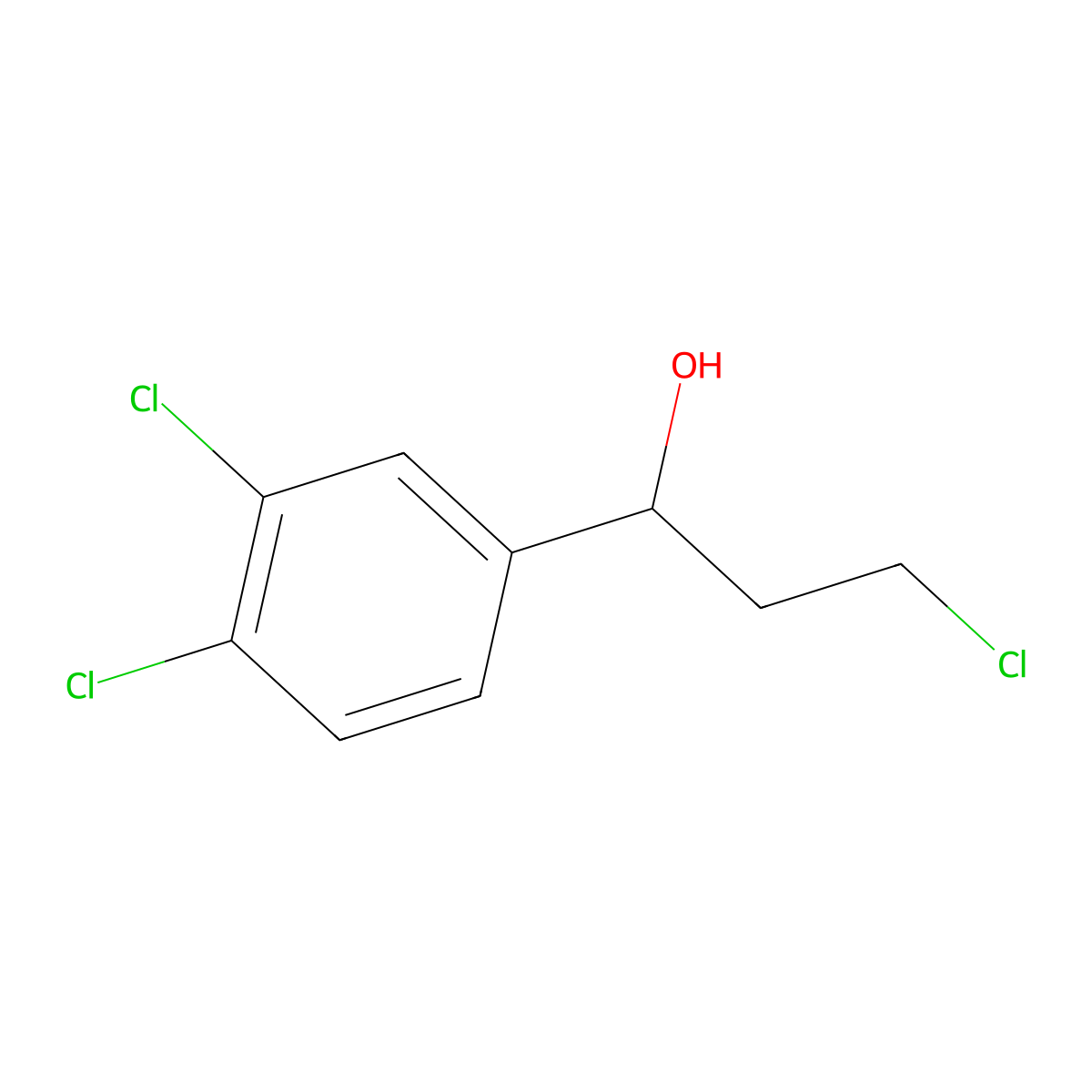 (S)-3-Chloro-1-(3,4-dichloro-phenyl)-propan-1-ol molecular structure, CAS 1217719-76-0