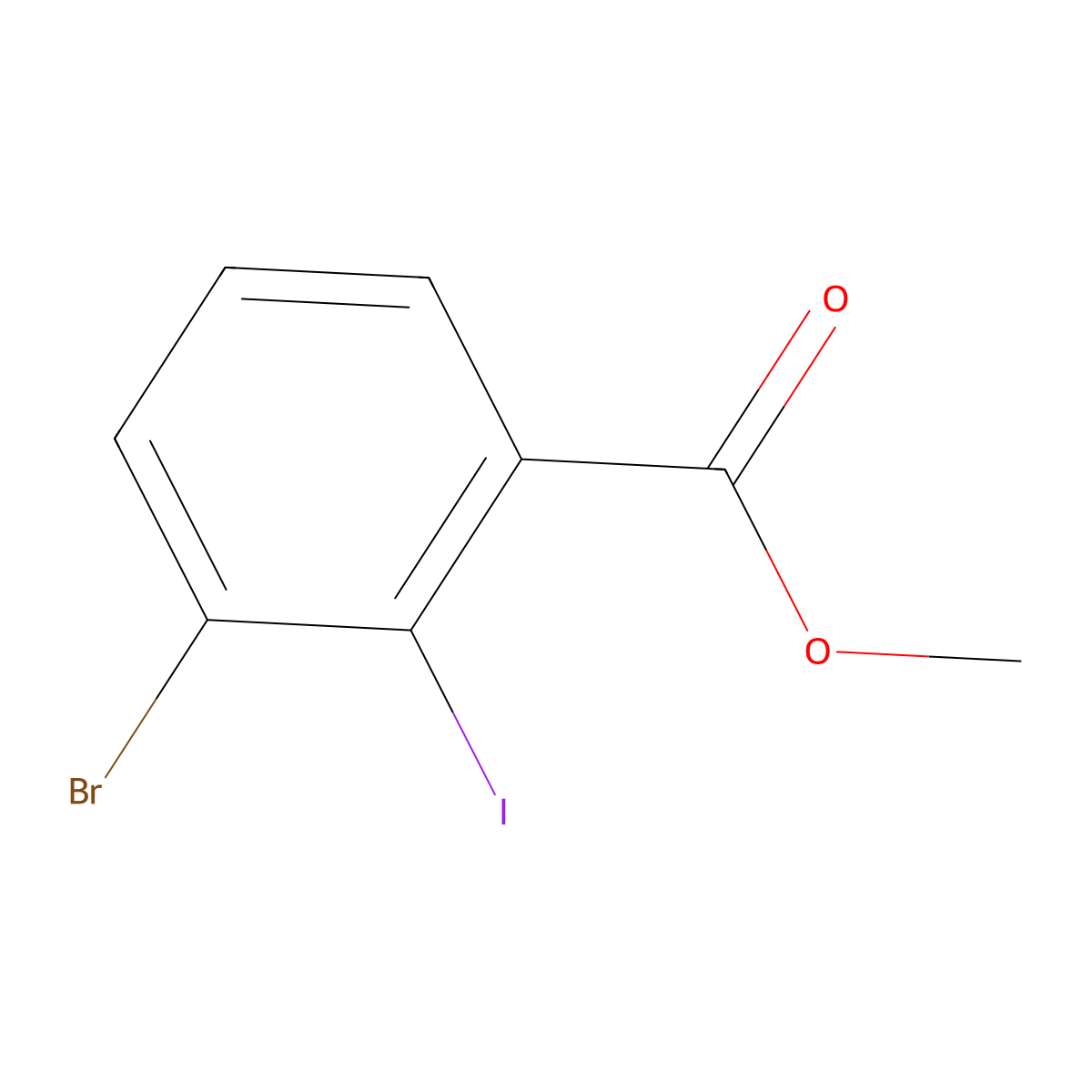 Methyl 3-bromo-2-iodobenzoate molecular structure, CAS 121772-84-7
