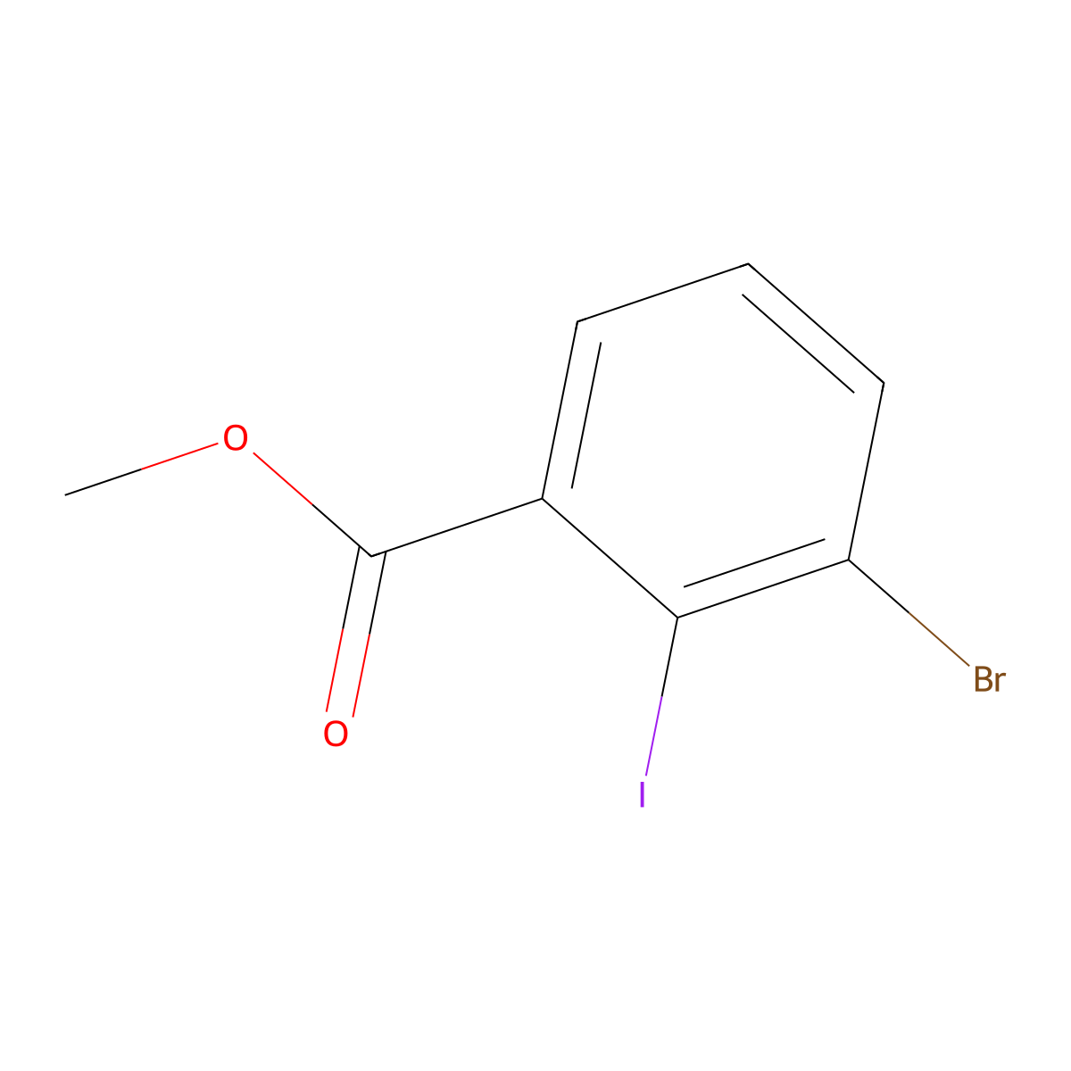 Methyl 3-bromo-2-iodobenzoate molecular structure, CAS 121772-84-7