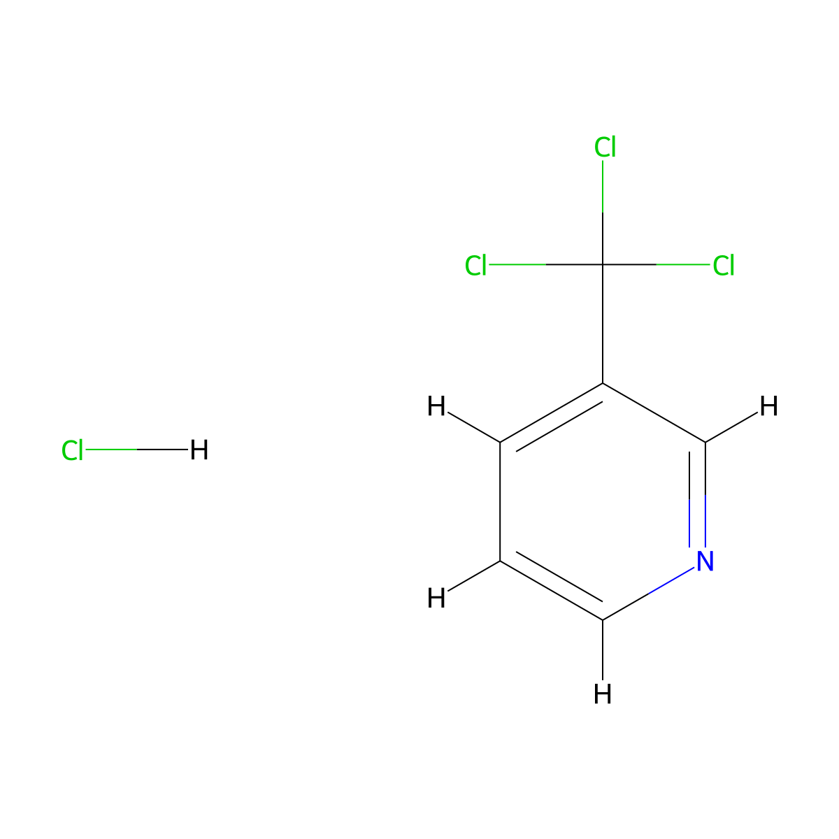 3-(Trichloromethyl)pyridine hydrochloride molecular structure, CAS 121772-95-0