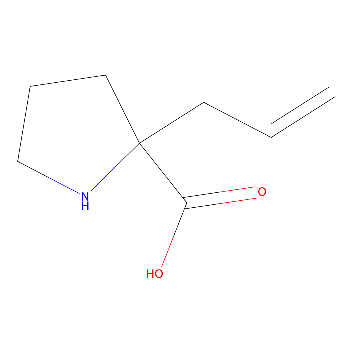 (R)-2-Allylproline molecular structure, CAS 121772-98-3