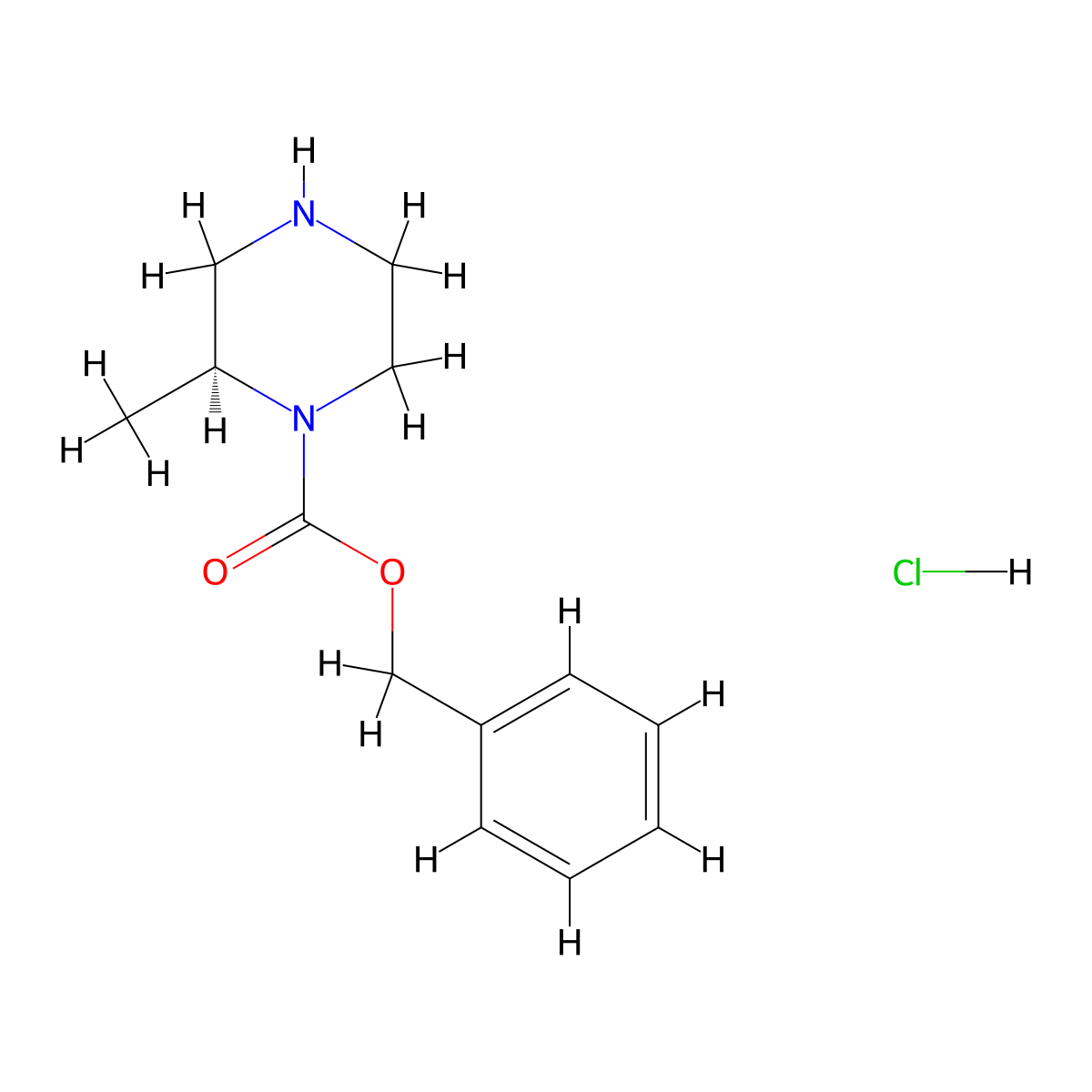 (s)-Benzyl 2-methylpiperazine-1-carboxylate hydrochloride molecular structure, CAS 1217720-49-4
