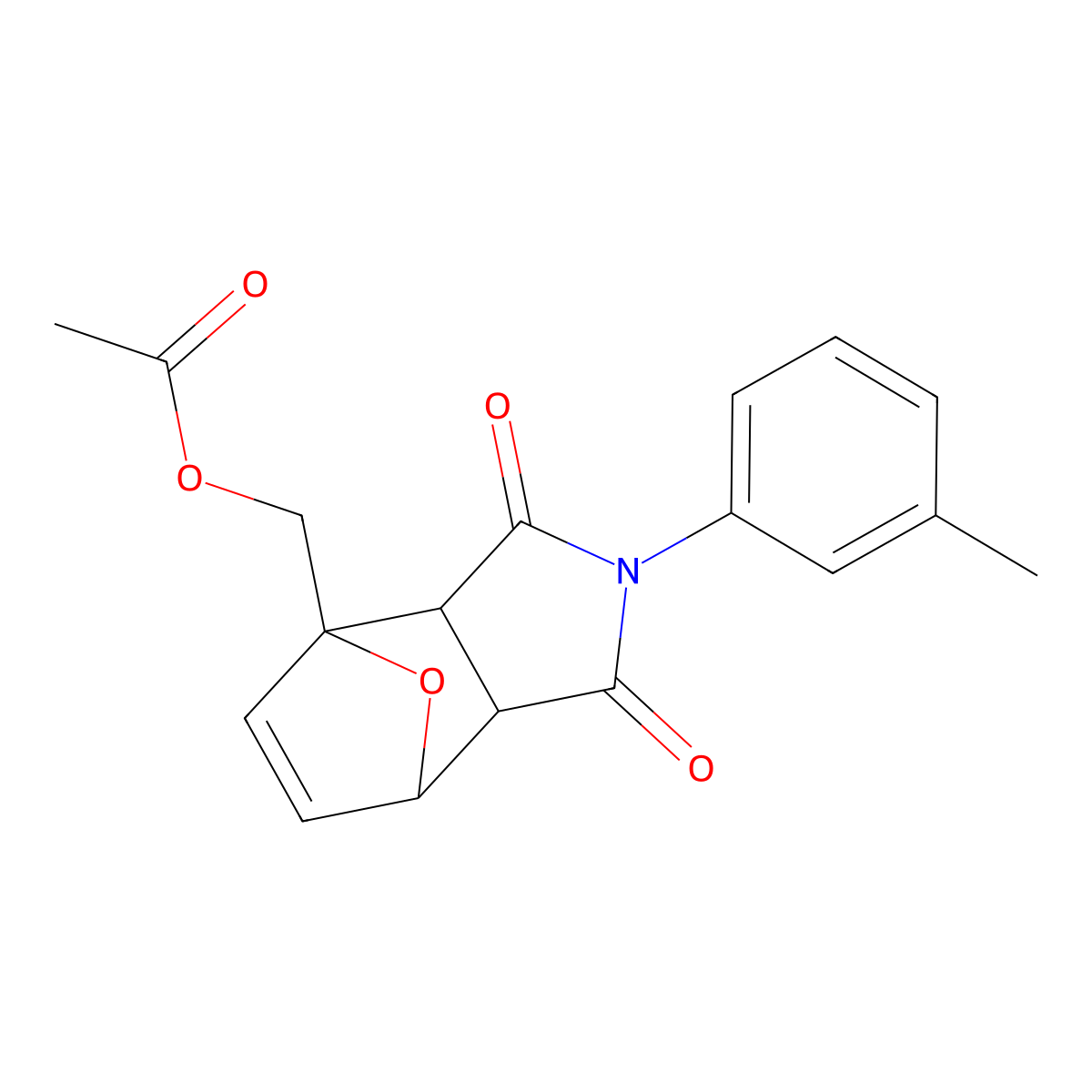 4-[(Acetyloxy)methyl]-3a,4,7,7a-tetrahydro-2-(3-methylphenyl)-4,7-epoxy-1H-isoindole-1,3(2H)-dione molecular structure, CAS 1217722-49-0