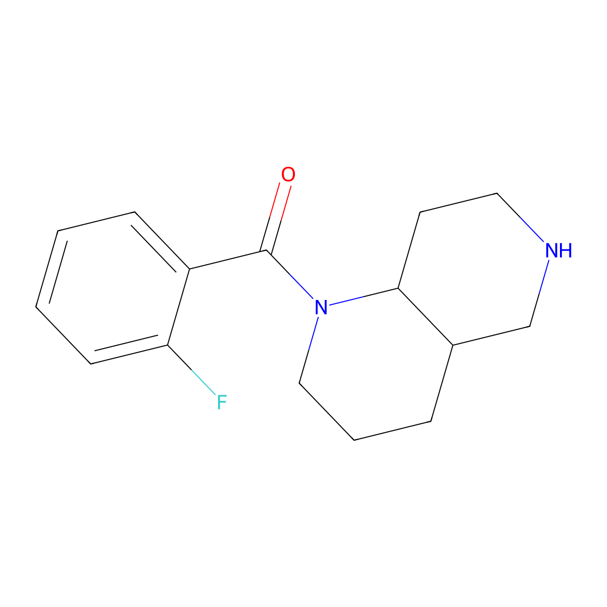 (2-Fluoro-phenyl)-(octahydro-[1,6]naphthyridin-1-yl)-methanone molecular structure, CAS 1217724-92-9