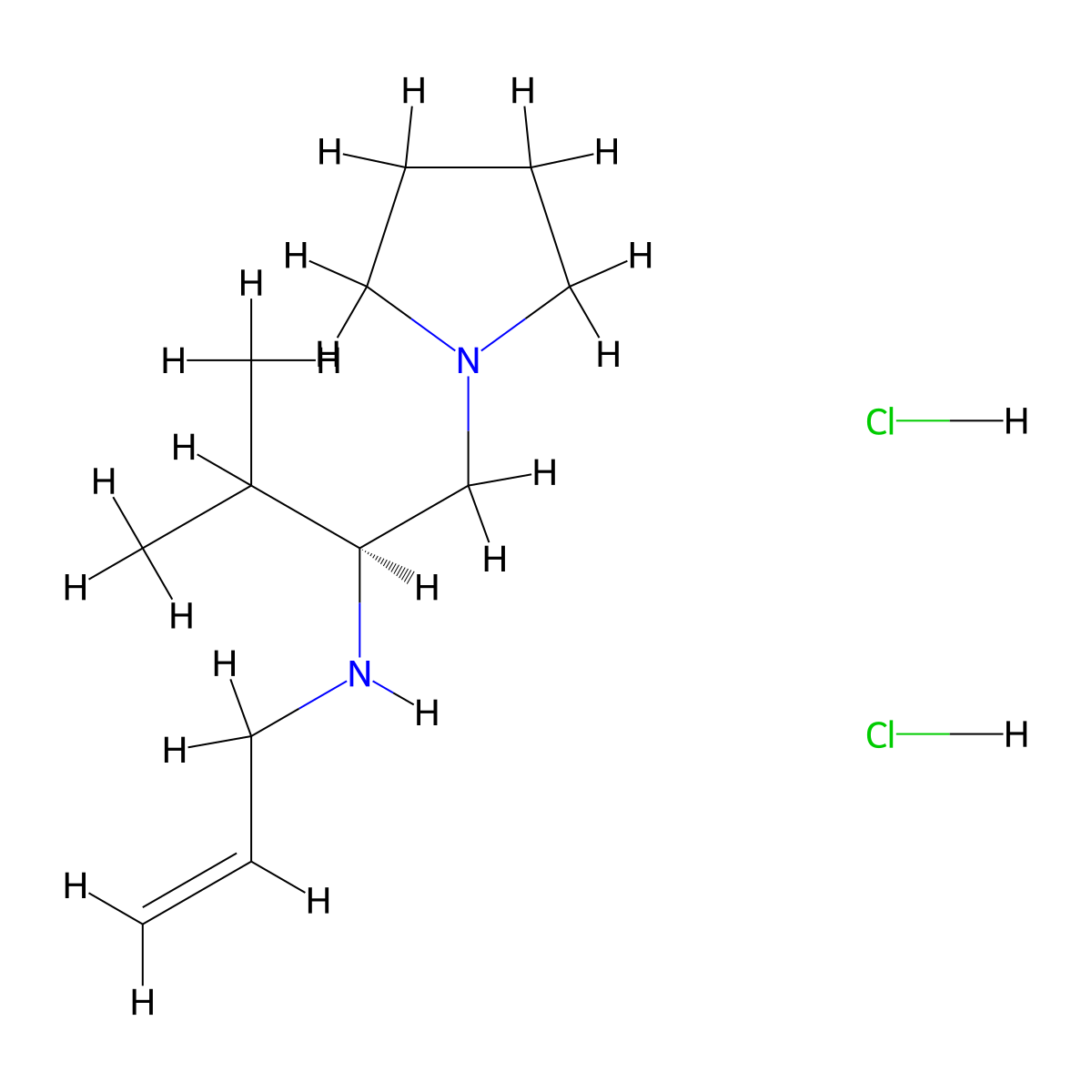 (S)-1-Pyrrolidin-2-isopropyl-2-N-allyl-amino-ethane 2hcl molecular structure, CAS 1217726-86-7