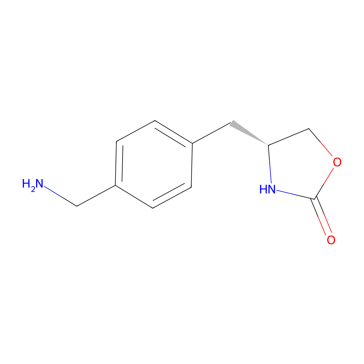(r)-4-(4-Aminomethyl-benzyl)-oxazolidin-2-one molecular structure, CAS 1217732-05-2