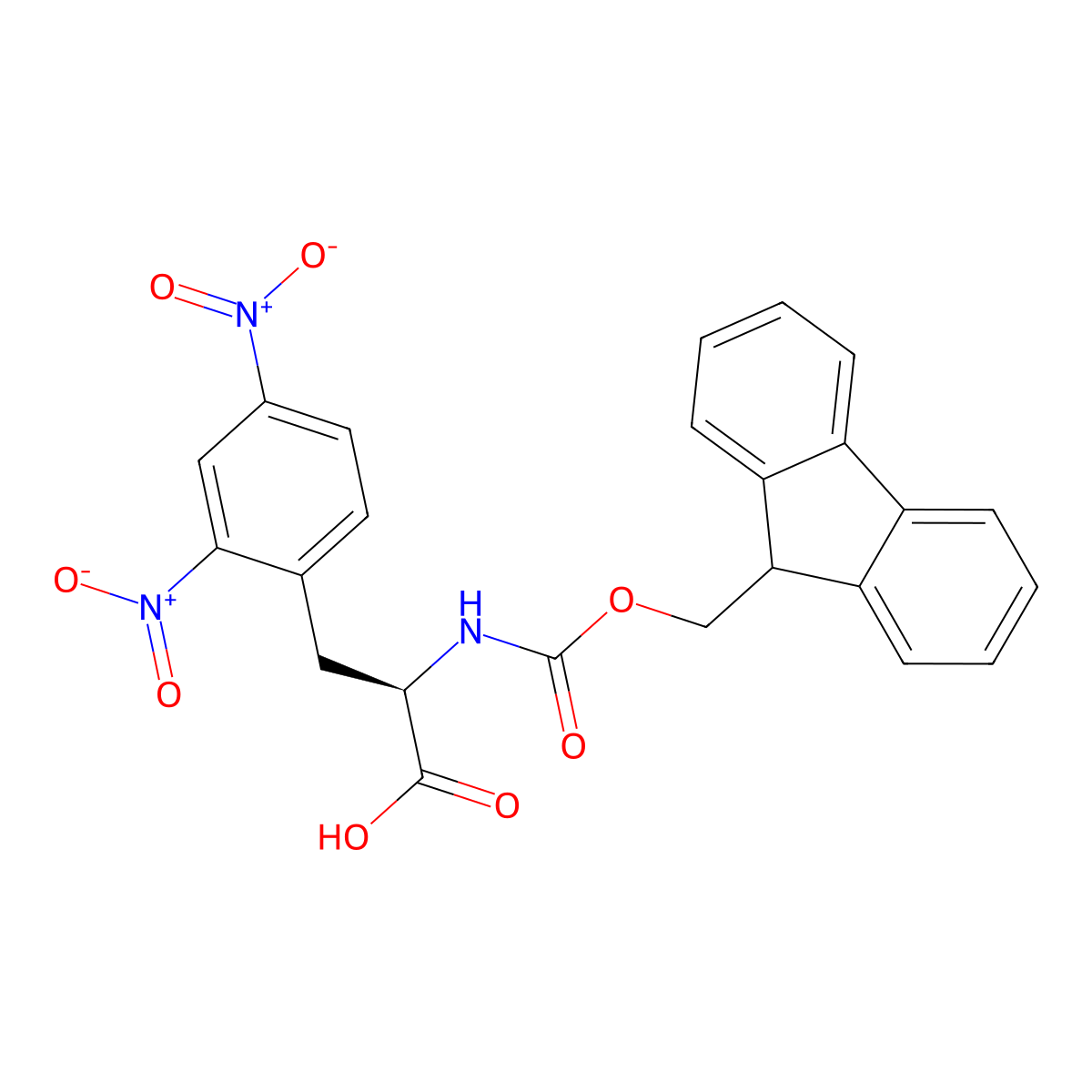 Fmoc-D-2,4-Dinitrophe molecular structure, CAS 1217733-50-0