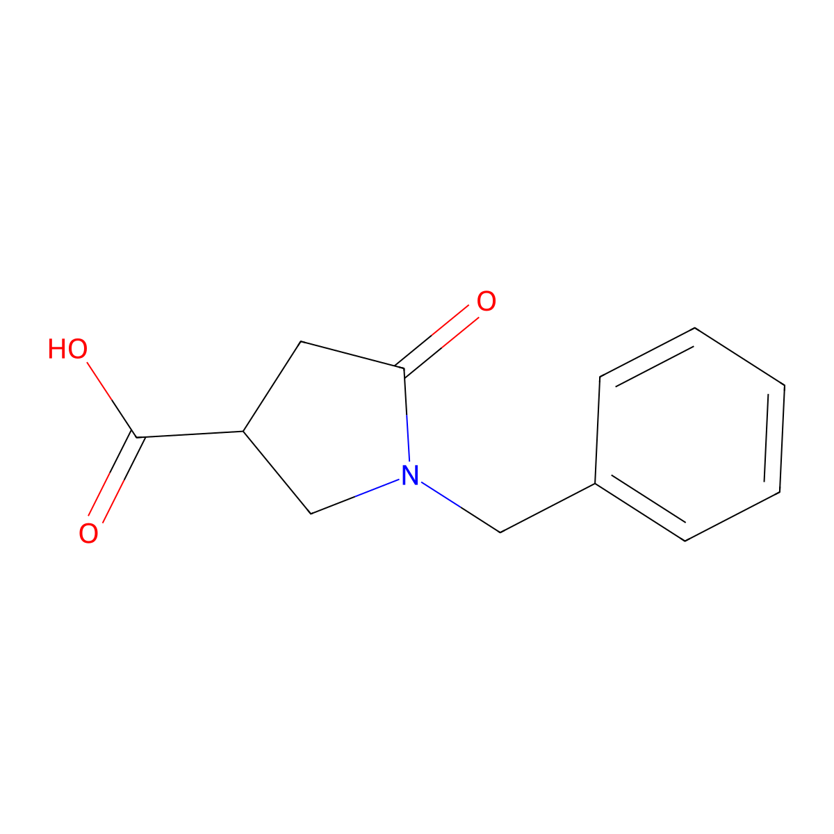 (R)-1-Benzyl-5-oxopyrrolidine-3-carboxylic acid molecular structure, CAS 1217736-39-4