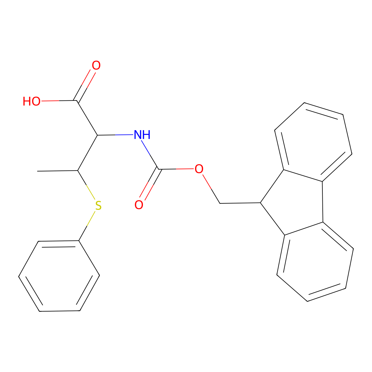 Fmoc-(2R,3S)-2-amino-3-(phenylthio)-butanoic acid molecular structure, CAS 1217741-23-5