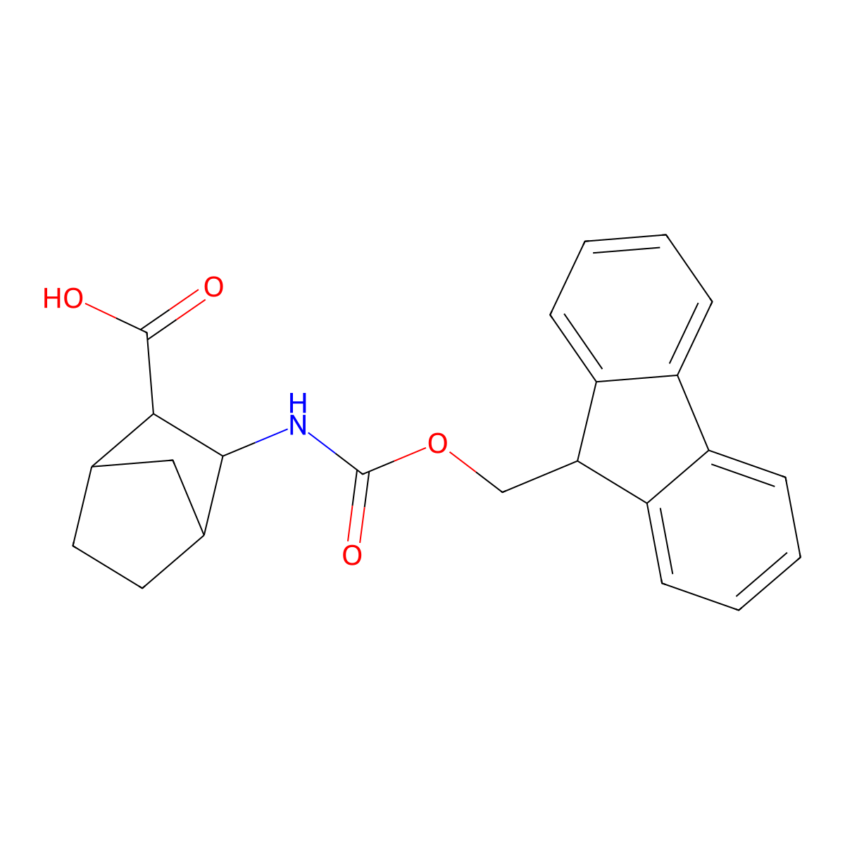 3-(endo-9-Fluorenylmethoxycarbonylamino)bicyclo[2.2.1]heptane-2-endo-carboxylic acid molecular structure, CAS 1217747-47-1