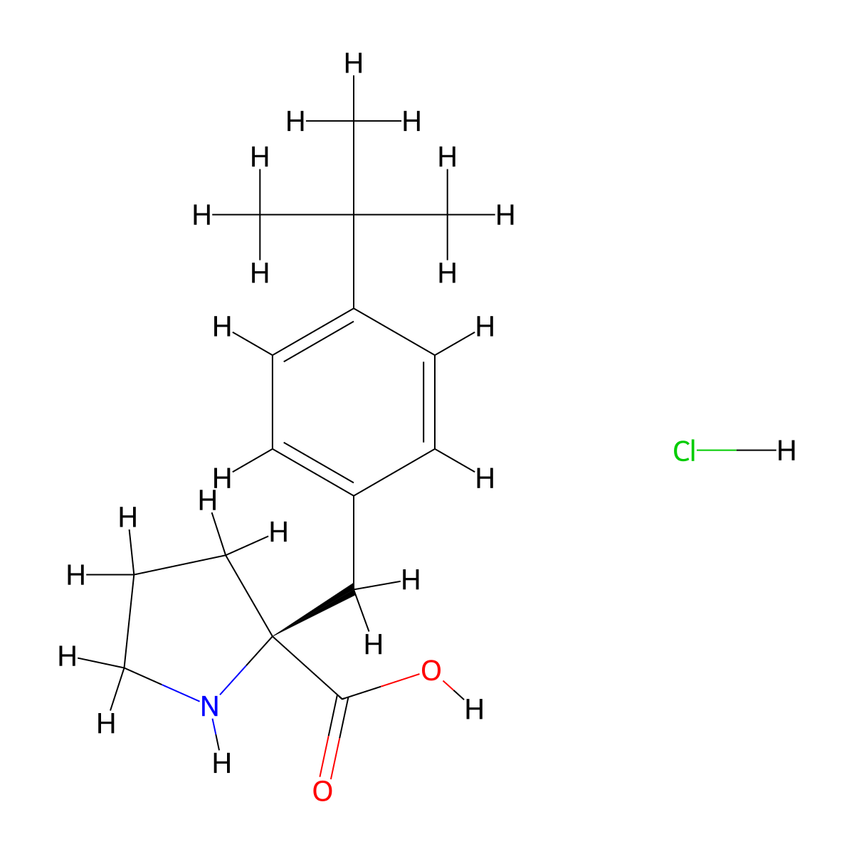 (S)-alpha-(4-tert-butyl-benzyl)-proline-HCl molecular structure, CAS 1217748-46-3