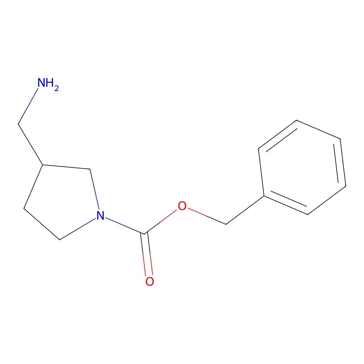 (S)-3-Aminomethyl-1-N-Cbz-pyrrolidine molecular structure, CAS 1217749-69-3