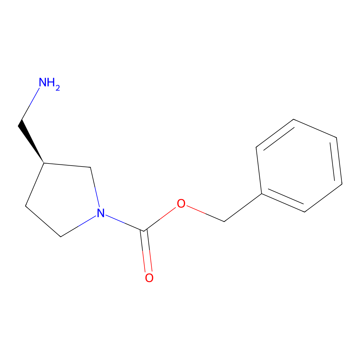 (S)-3-Aminomethyl-1-N-Cbz-pyrrolidine molecular structure, CAS 1217749-69-3