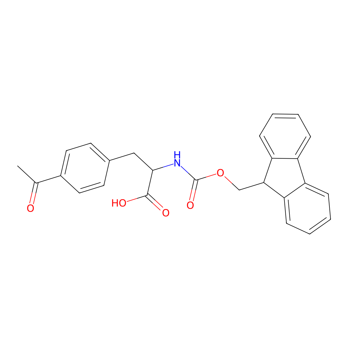 Fmoc-D-4-acetylphe molecular structure, CAS 1217751-18-2