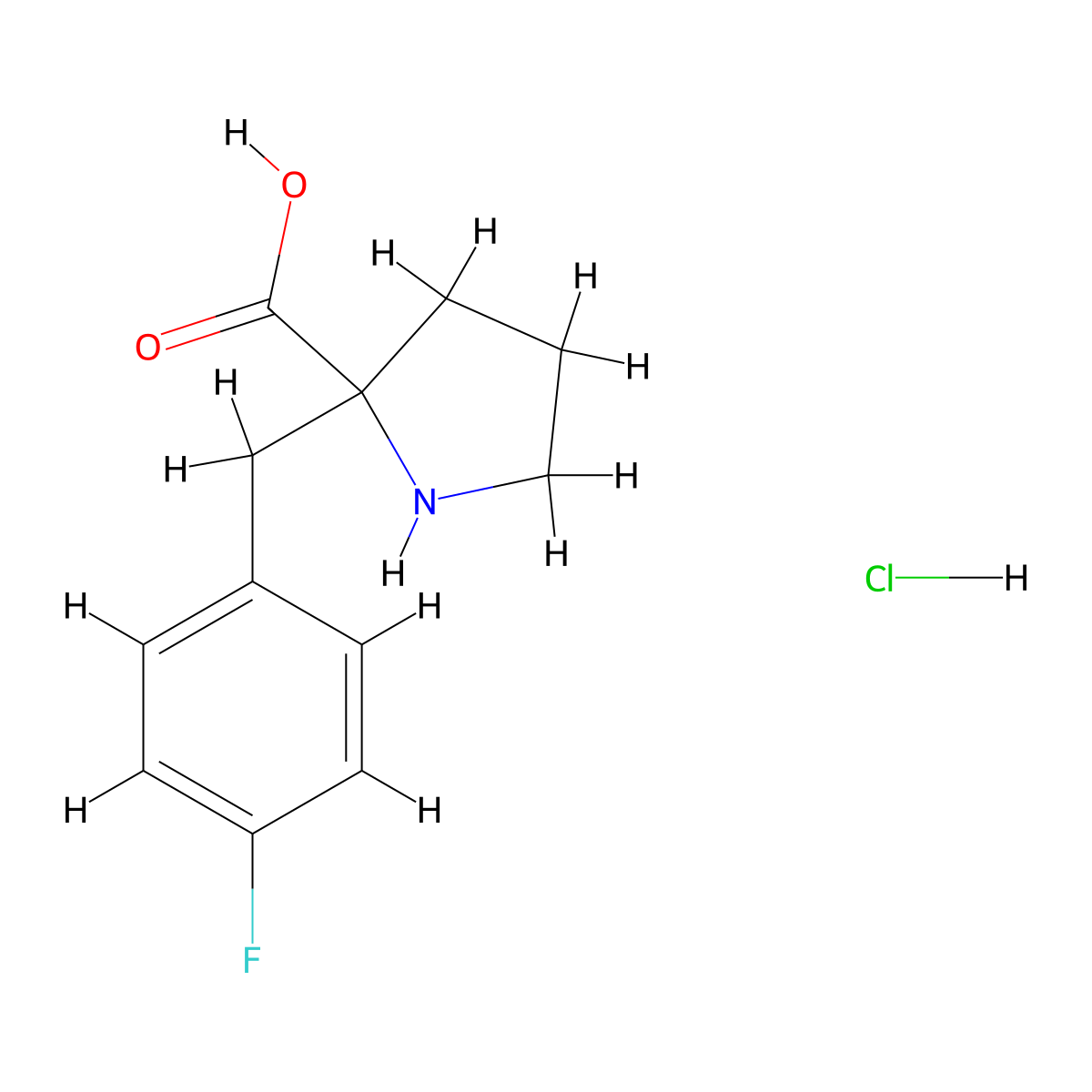 2-(4-Fluorobenzyl)-L-proline hydrochloride molecular structure, CAS 1217752-28-7