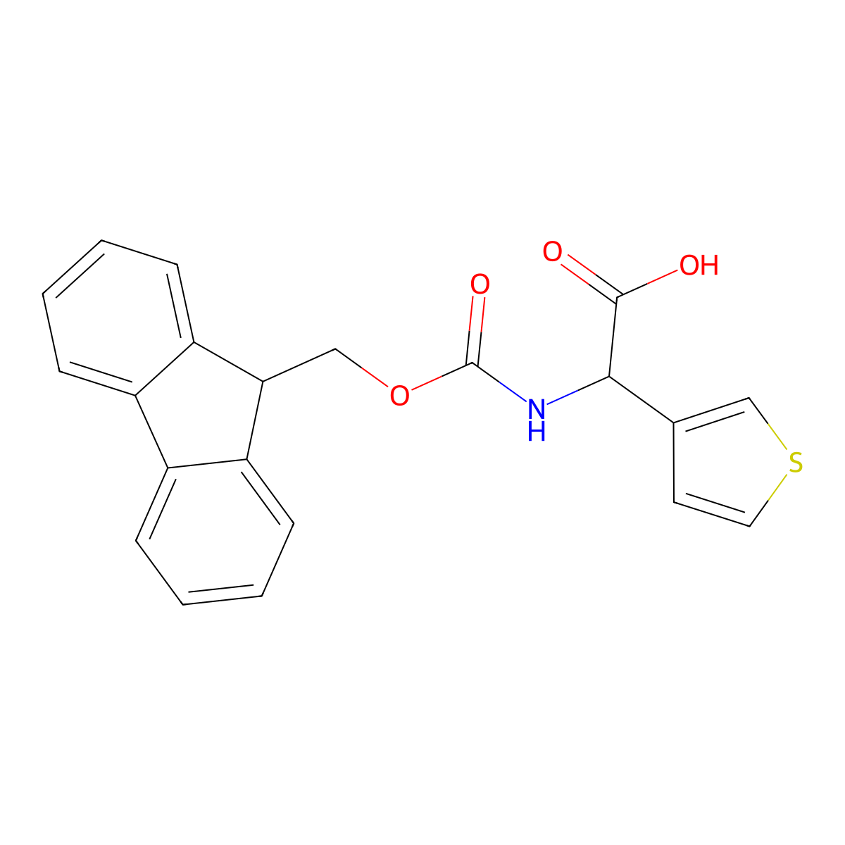 Fmoc-(R)-3-Thienylglycine molecular structure, CAS 1217774-71-4
