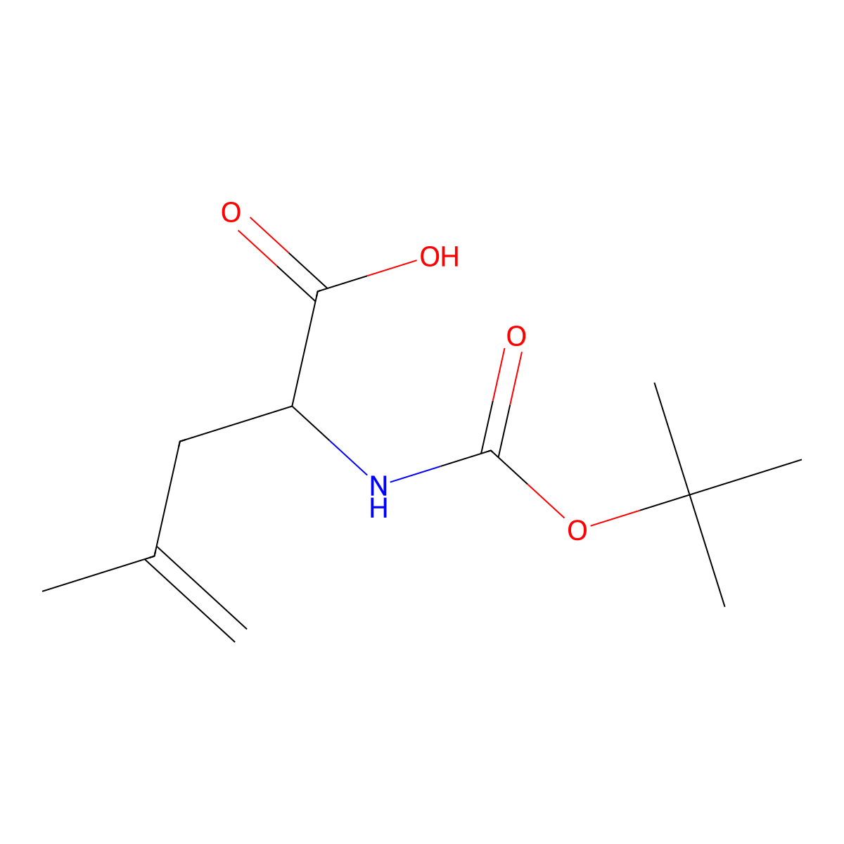 (R)-2-(Boc-amino)-4-methyl-4-pentenoic acid molecular structure, CAS 1217776-07-2