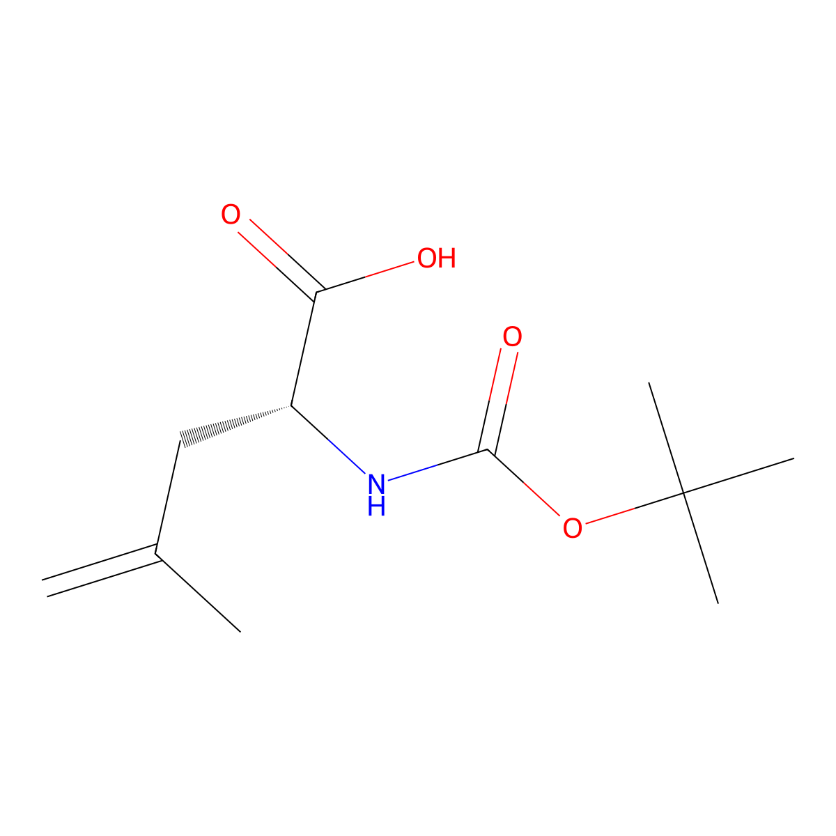 (R)-2-(Boc-amino)-4-methyl-4-pentenoic acid molecular structure, CAS 1217776-07-2