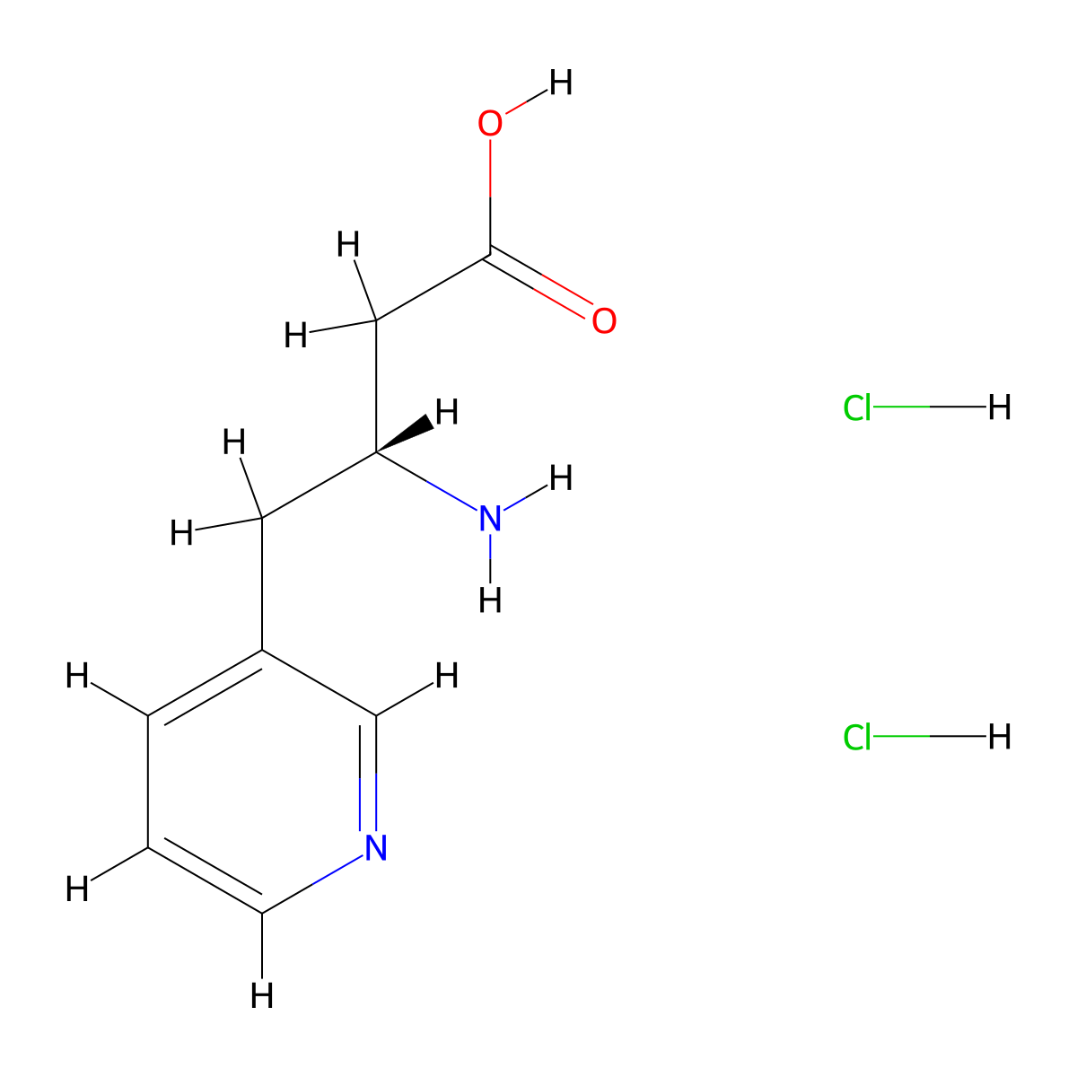 (R)-3-Amino-4-(pyridin-3-yl)butanoic acid dihydrochloride molecular structure, CAS 1217776-69-6