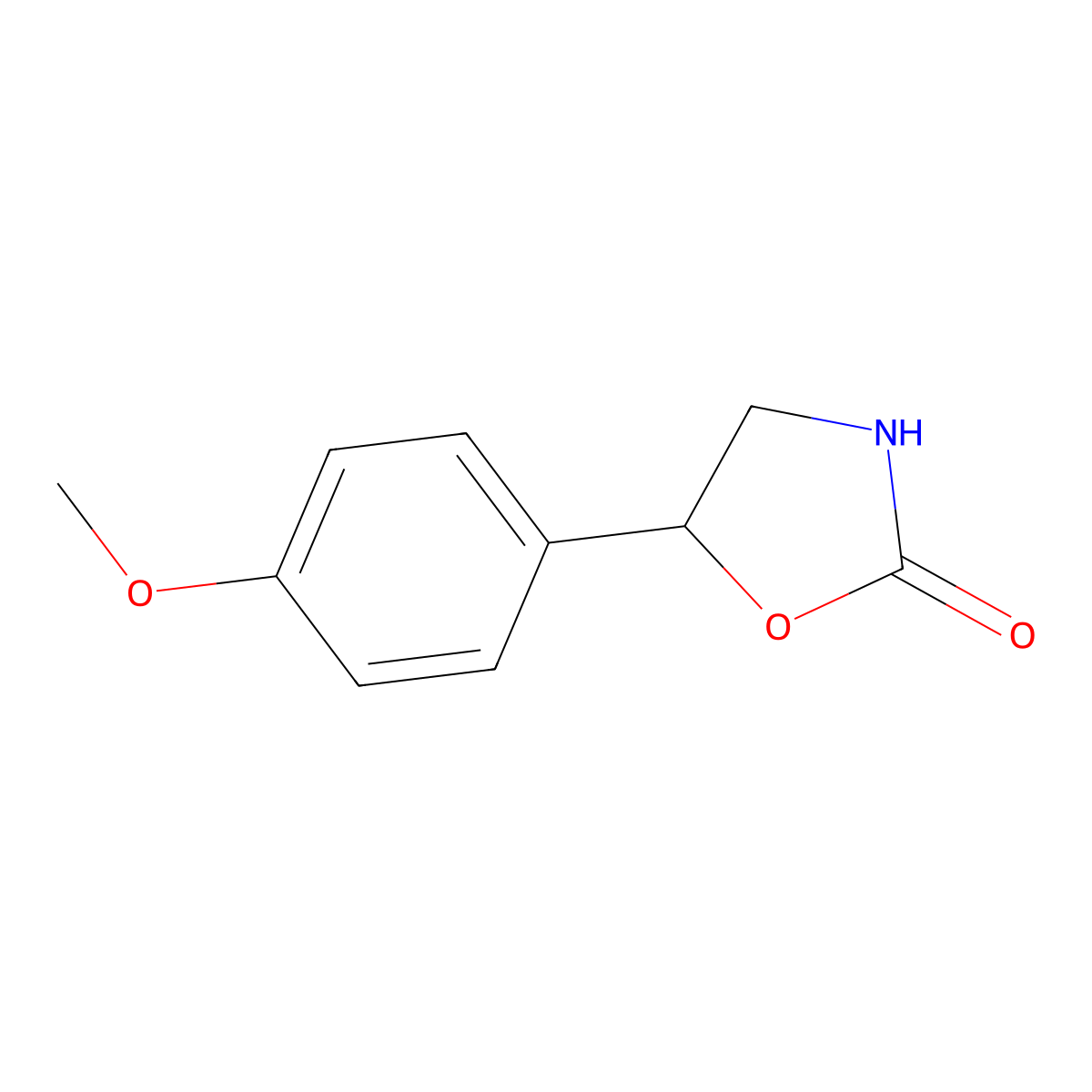 5-(4-Methoxyphenyl)-1,3-oxazolidin-2-one molecular structure, CAS 121778-81-2