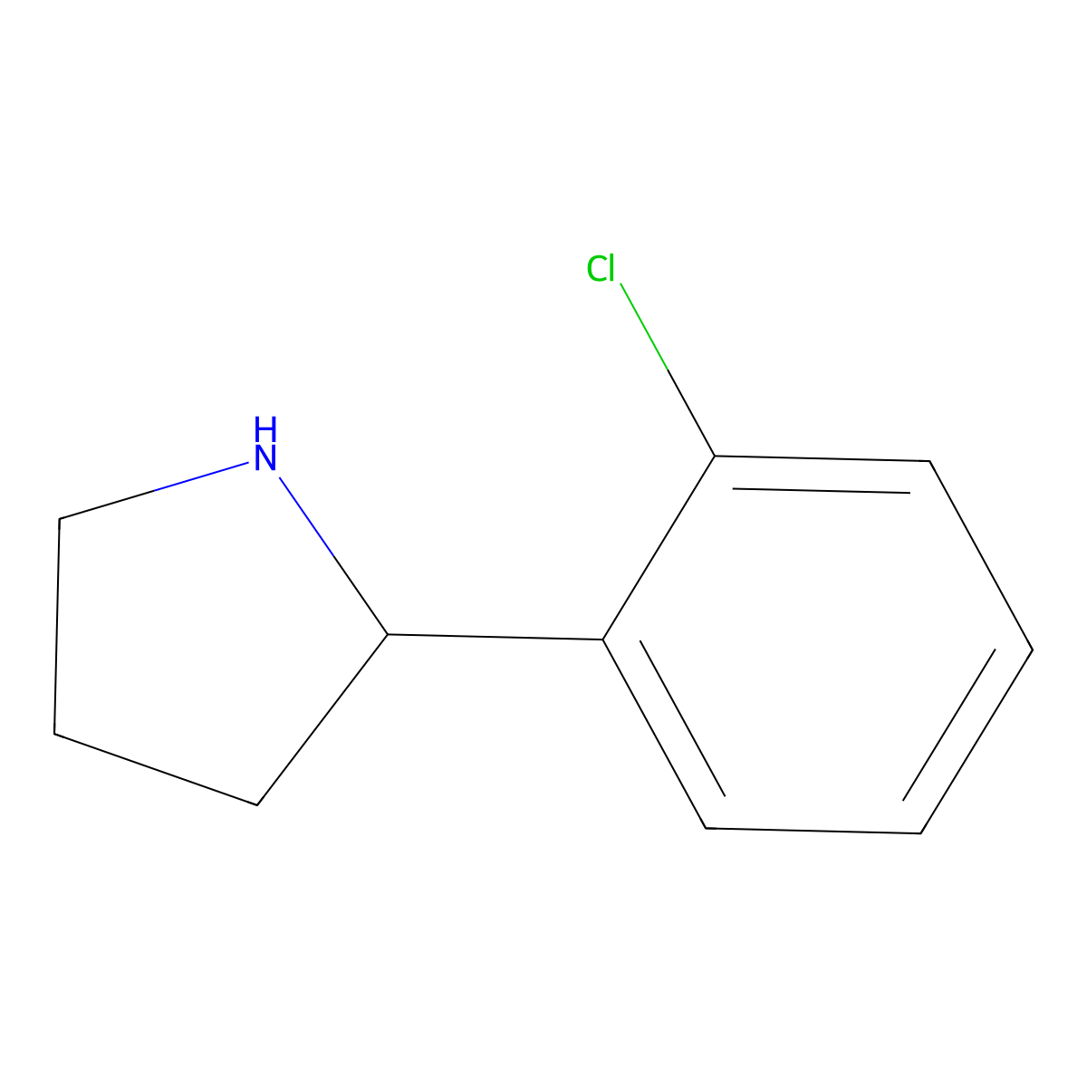 (2S)-2-(2-chlorophenyl)pyrrolidine molecular structure, CAS 1217788-99-2
