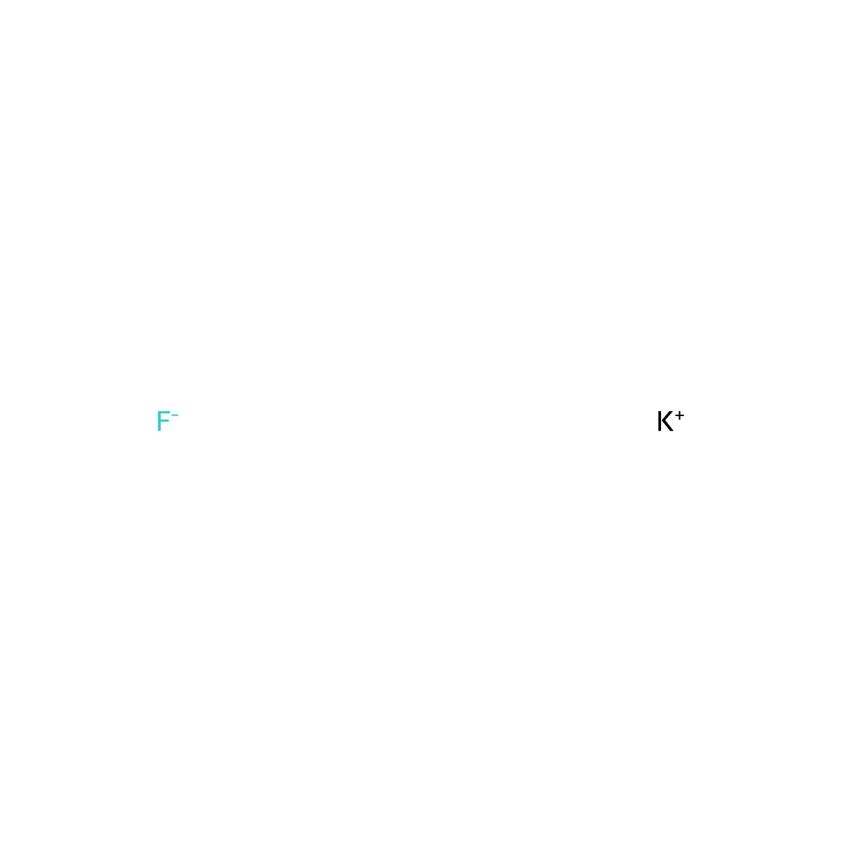 Potassium Fluoride molecular structure, CAS 12178-06-2
