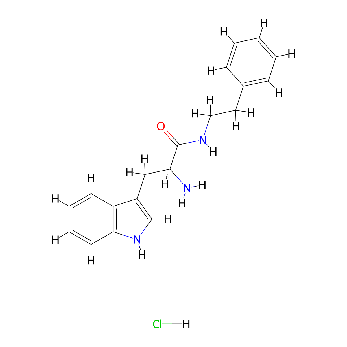 (2S)-2-amino-3-(1H-indol-3-yl)-N-(2-phenylethyl)propanamide hydrochloride molecular structure, CAS 1217801-59-6