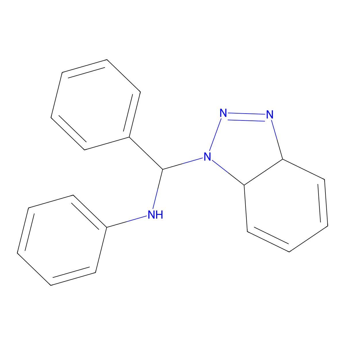 N-((3A,7a-dihydro-1H-benzo[d][1,2,3]triazol-1-yl)(phenyl)methyl)aniline molecular structure, CAS 1217802-17-9