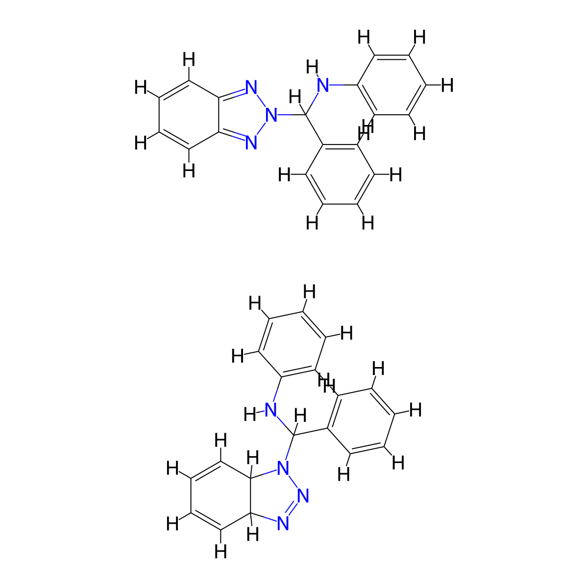 N-[3a,7a-Dihydrobenzotriazol-1-yl(phenyl)methyl]aniline;N-[benzotriazol-2-yl(phenyl)methyl]aniline molecular structure, CAS 1217802-18-0