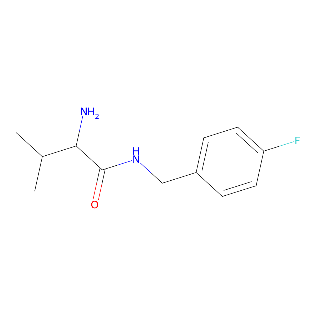 (S)-2-Amino-N-(4-fluoro-benzyl)-3-methyl-butyramide molecular structure, CAS 1217804-28-8