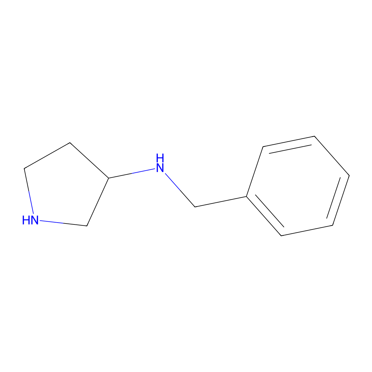 (3S)-N-benzylpyrrolidin-3-amine molecular structure, CAS 1217805-10-1