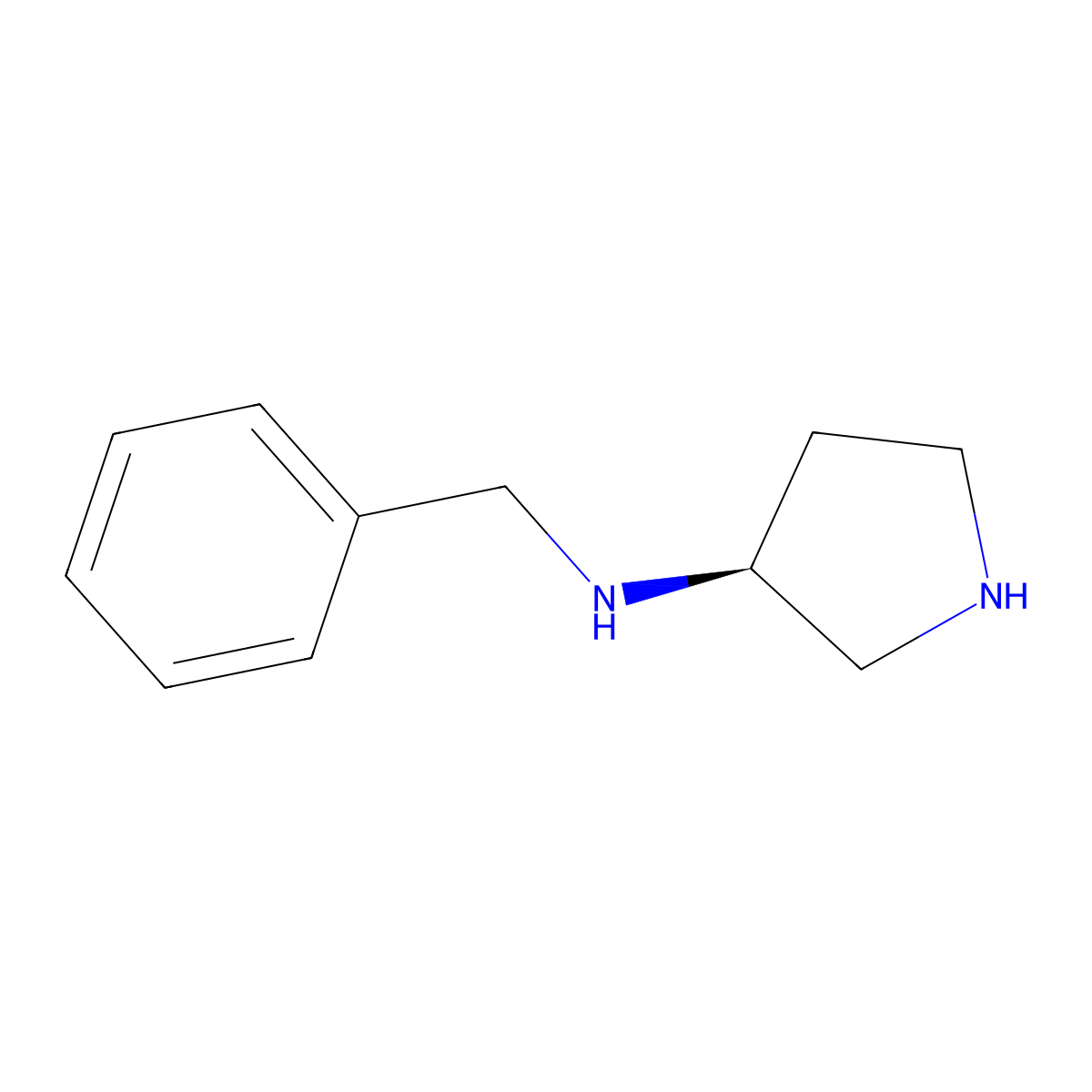 (3S)-N-benzylpyrrolidin-3-amine molecular structure, CAS 1217805-10-1