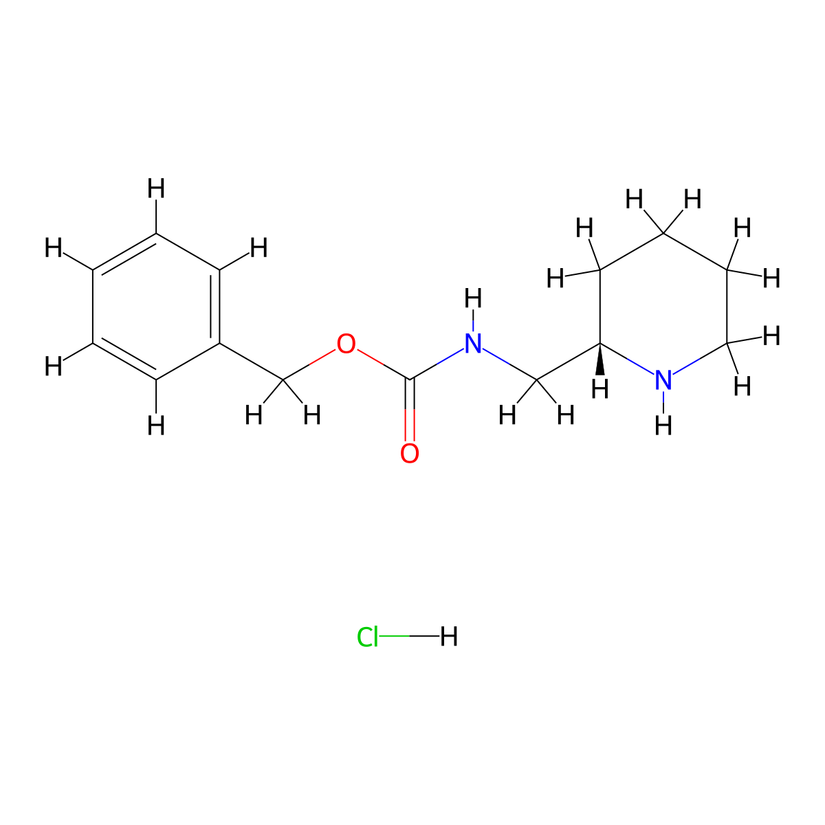 (S)-Benzyl (piperidin-2-ylmethyl)carbamate hydrochloride molecular structure, CAS 1217807-36-7