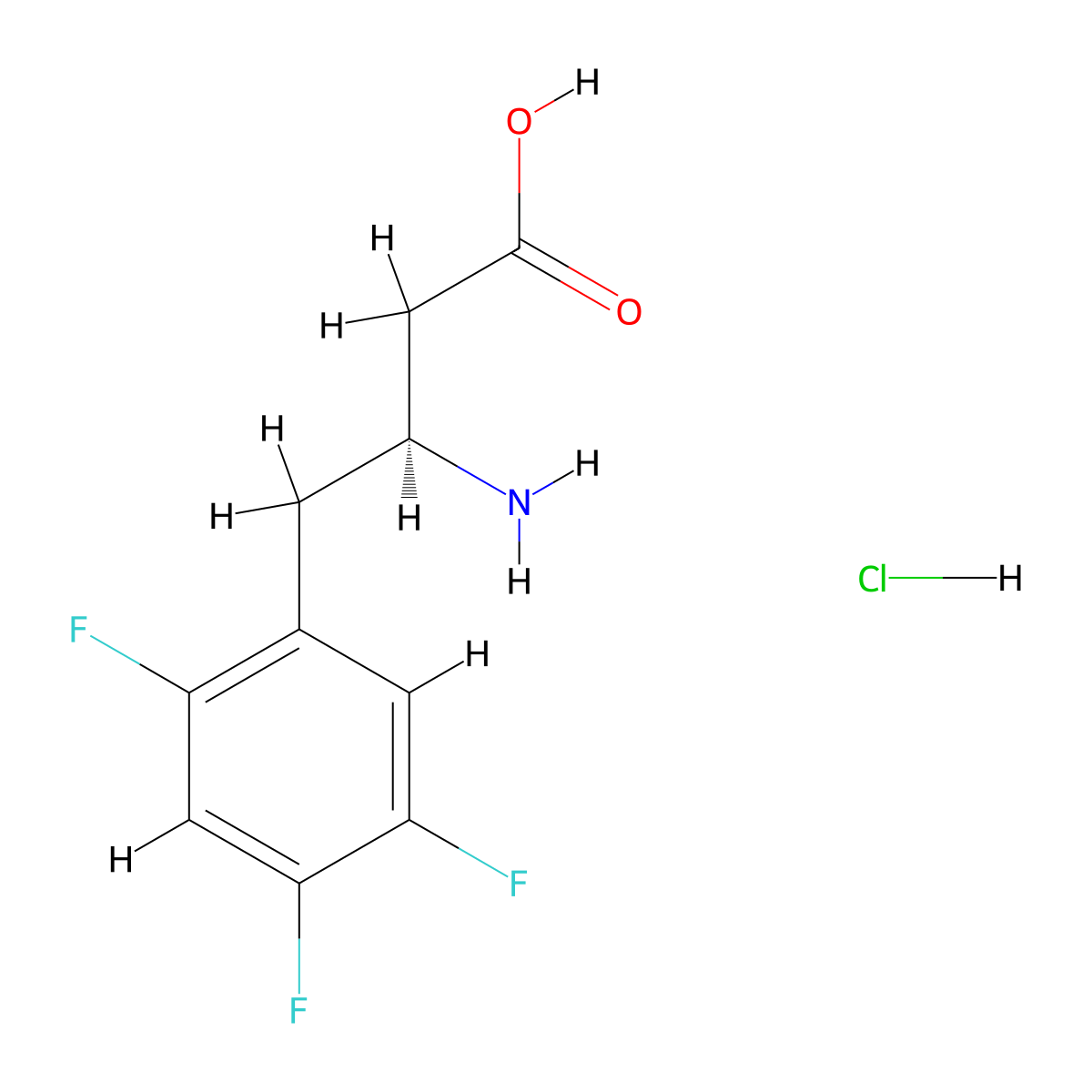 (S)-3-Amino-4-(2,4,5-trifluorophenyl)butanoic acid hydrochloride molecular structure, CAS 1217809-78-3
