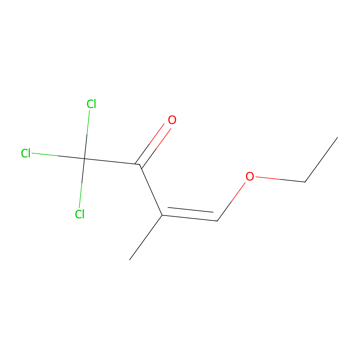1,1,1-Trichloro-4-ethoxy-3-methylbut-3-en-2-one molecular structure, CAS 121781-57-5