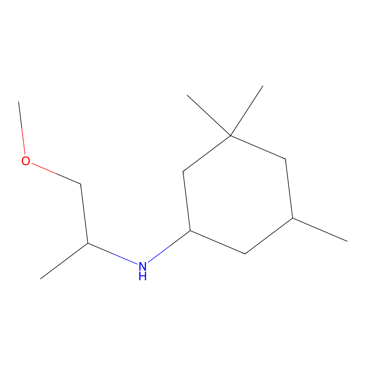 N-(1-methoxypropan-2-yl)-3,3,5-trimethylcyclohexan-1-amine molecular structure, CAS 1217811-63-6
