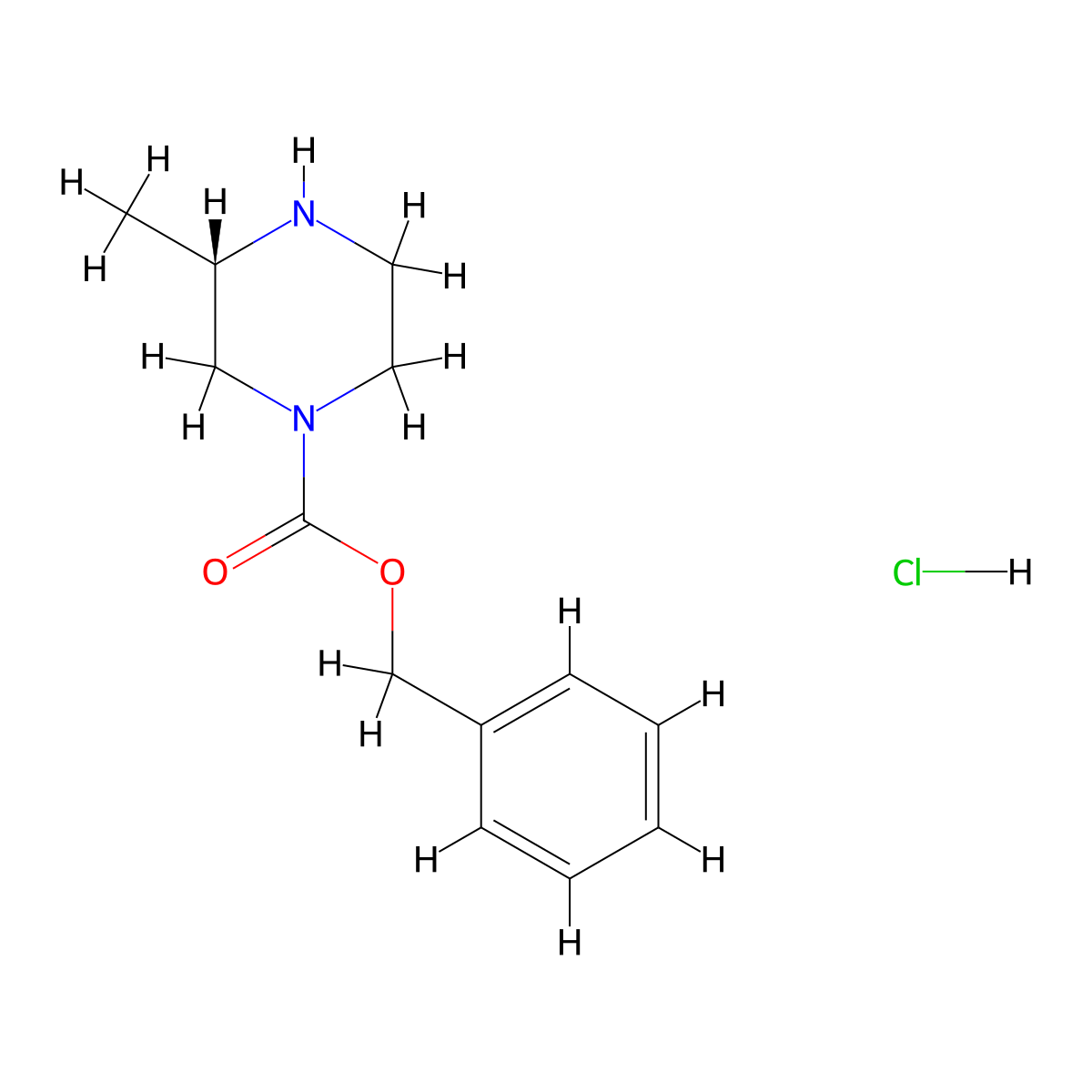 (S)-Benzyl 3-methylpiperazine-1-carboxylate hydrochloride molecular structure, CAS 1217812-89-9