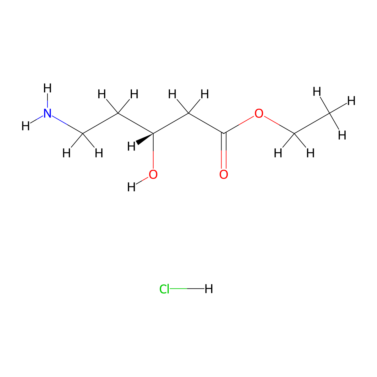 (R)-Ethyl 5-amino-3-hydroxypentanoate hydrochloride molecular structure, CAS 1217814-29-3