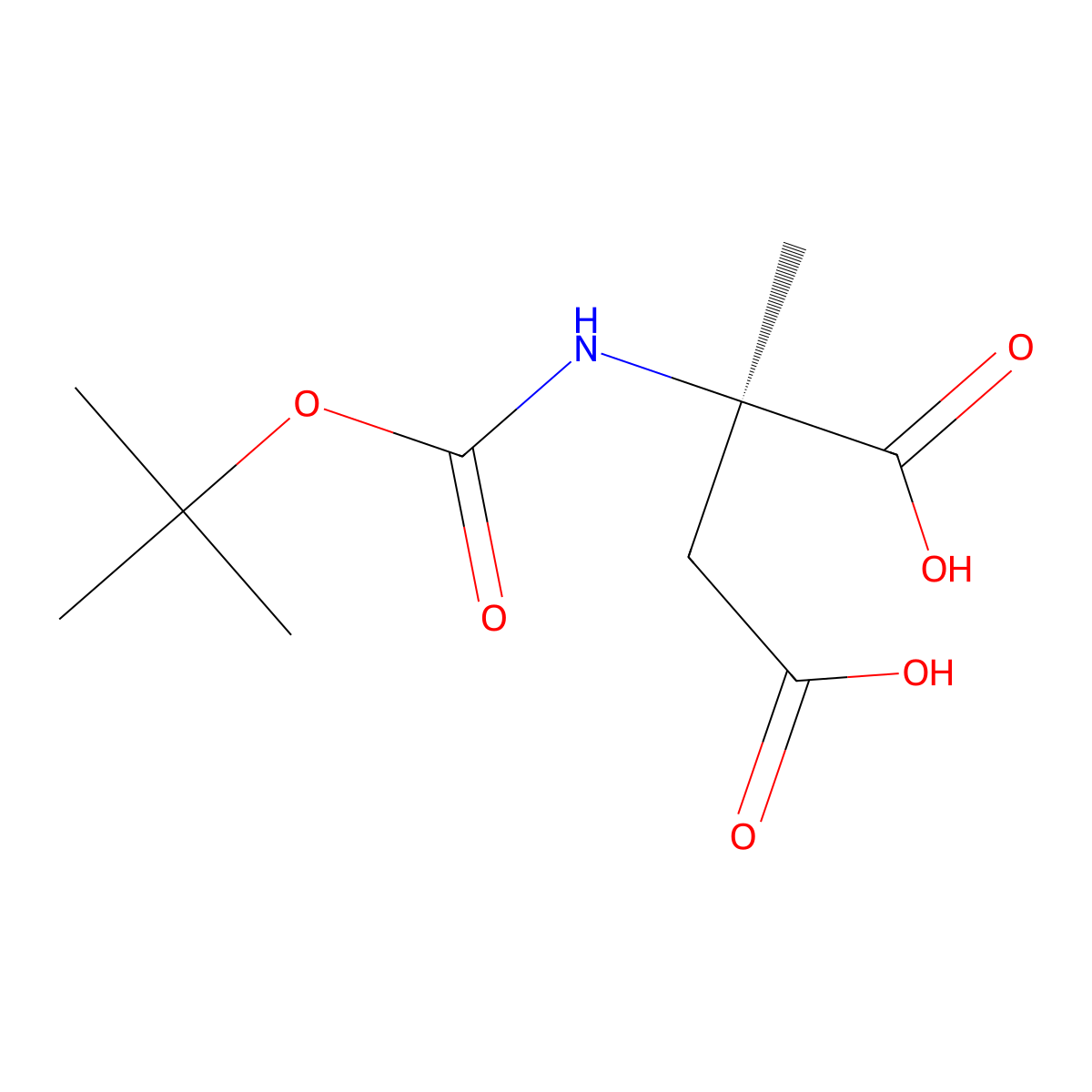 Boc-alpha-methyl-D-aspartic acid molecular structure, CAS 1217826-44-2