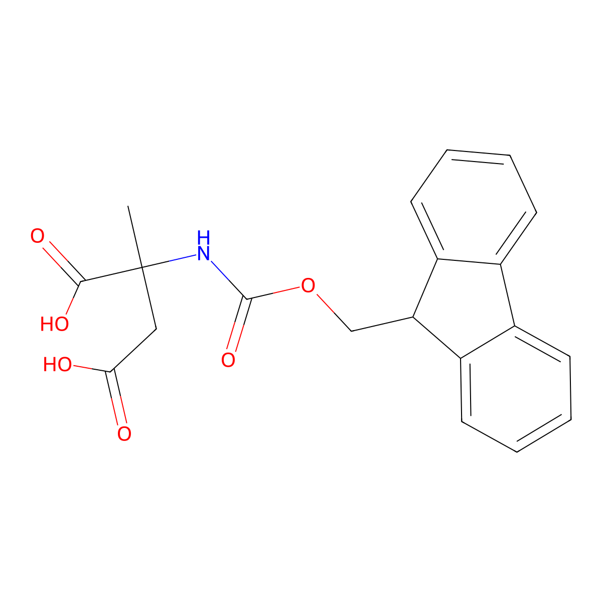 Fmoc-alpha-methyl-L-aspartic acid molecular structure, CAS 1217830-18-6