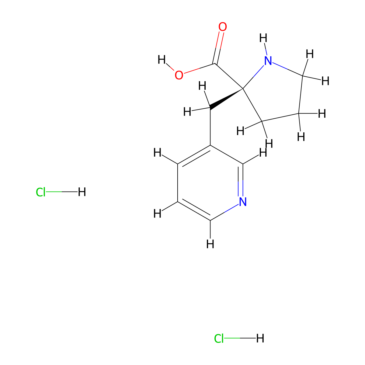 (S)-alpha-(3-pyridinylmethyl)-proline-2HCl molecular structure, CAS 1217830-70-0
