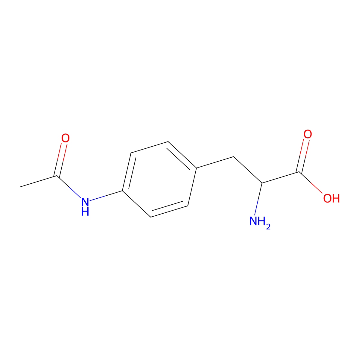 4-(Acetylamino)-D-phenylalanine molecular structure, CAS 1217831-33-8