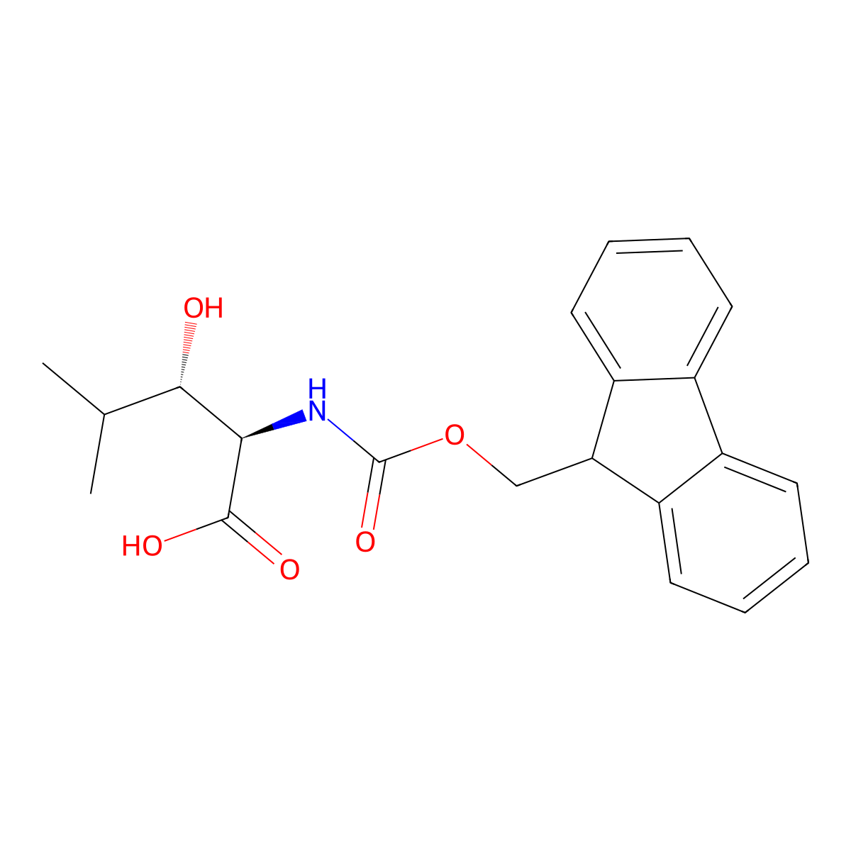 Fmoc-(2R,3S)-2-amino-3-hydroxy-4-methylpentanoic acid molecular structure, CAS 1217833-77-6
