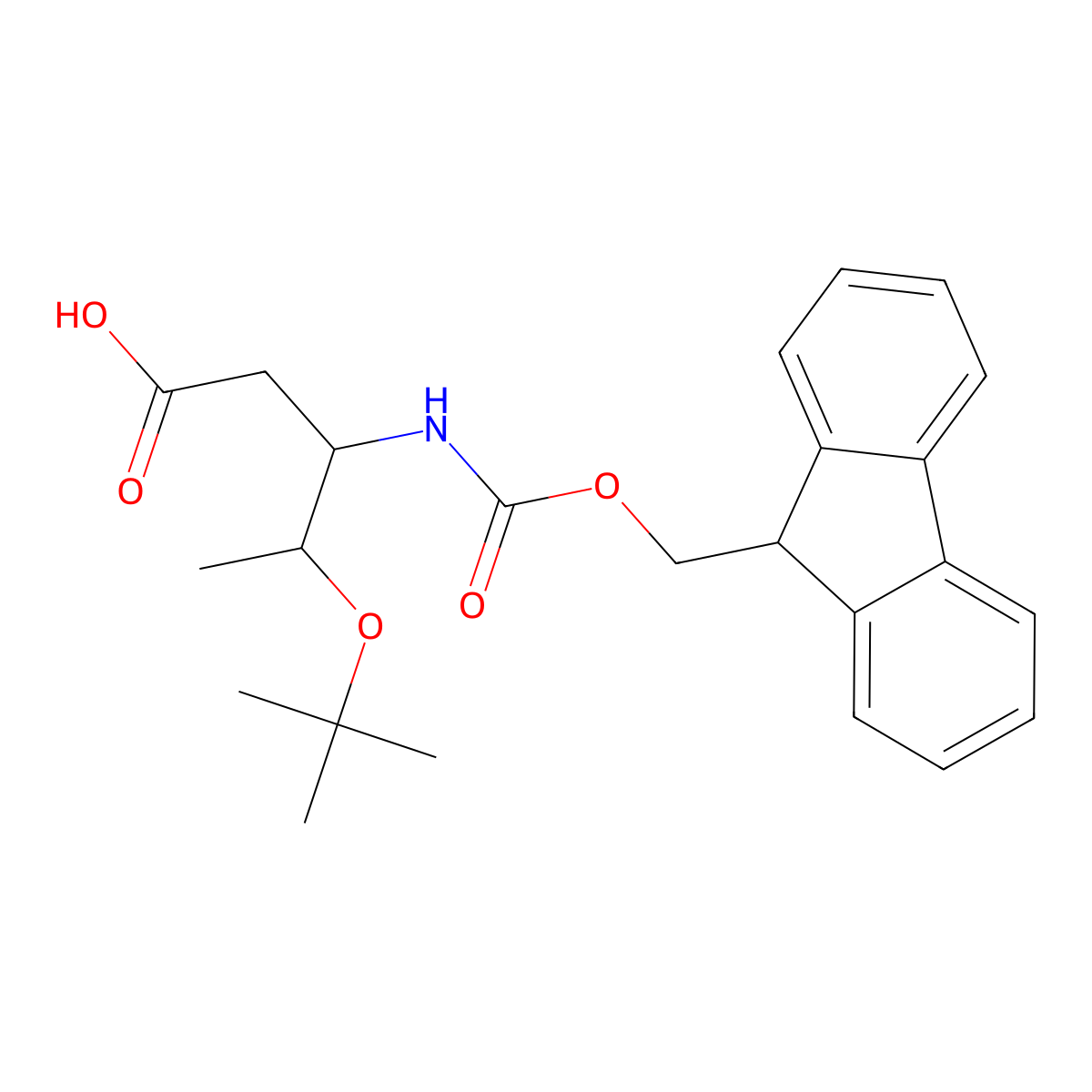 (3S,4S)-4-(Tert-butoxy)-3-{[(9H-fluoren-9-ylmethoxy)carbonyl]amino}pentanoic acid molecular structure, CAS 1217837-63-2